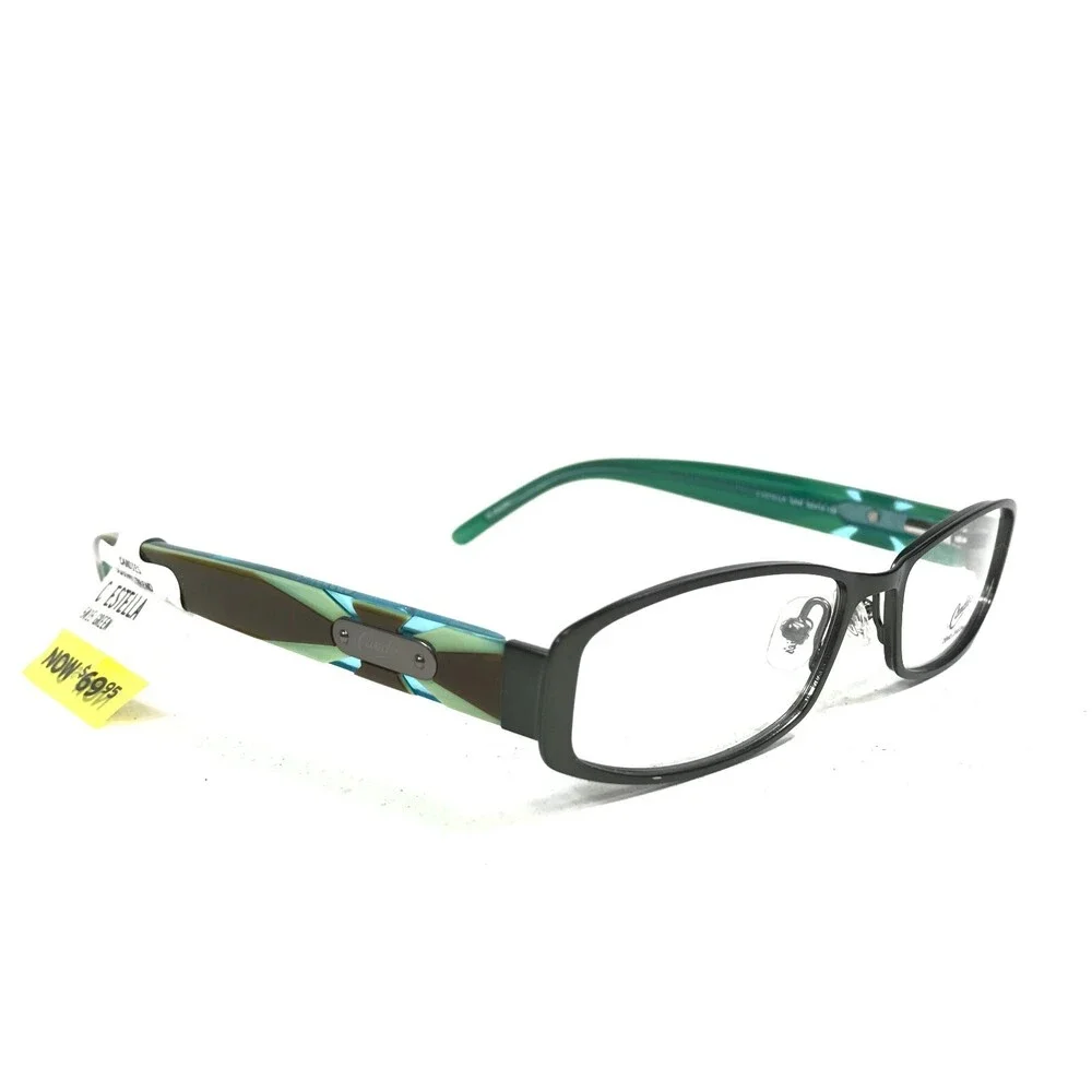 Candies C ESTELLA GRN Eyeglasses Frames Brown Green Rectangular 50-15-135